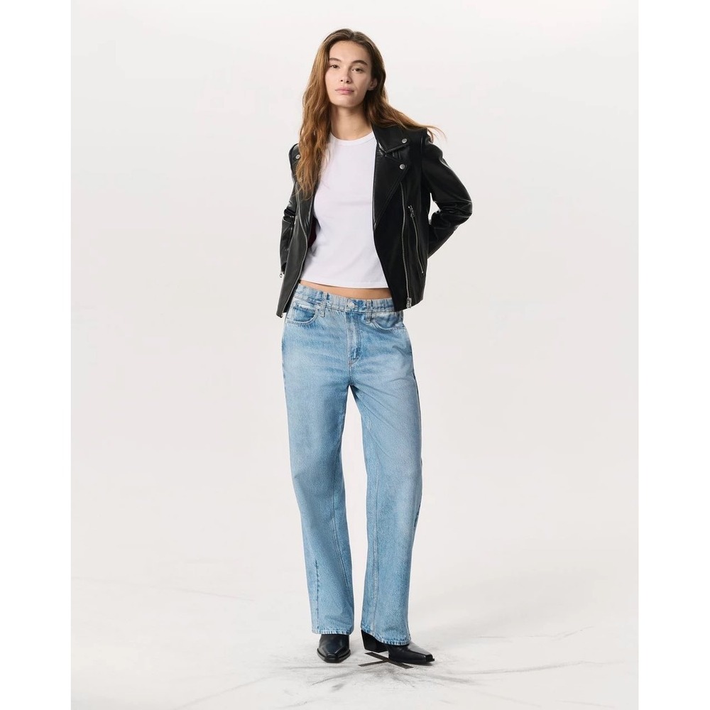 rag & bone Light Blue Wide Leg Jeans - Picture 3 of 14